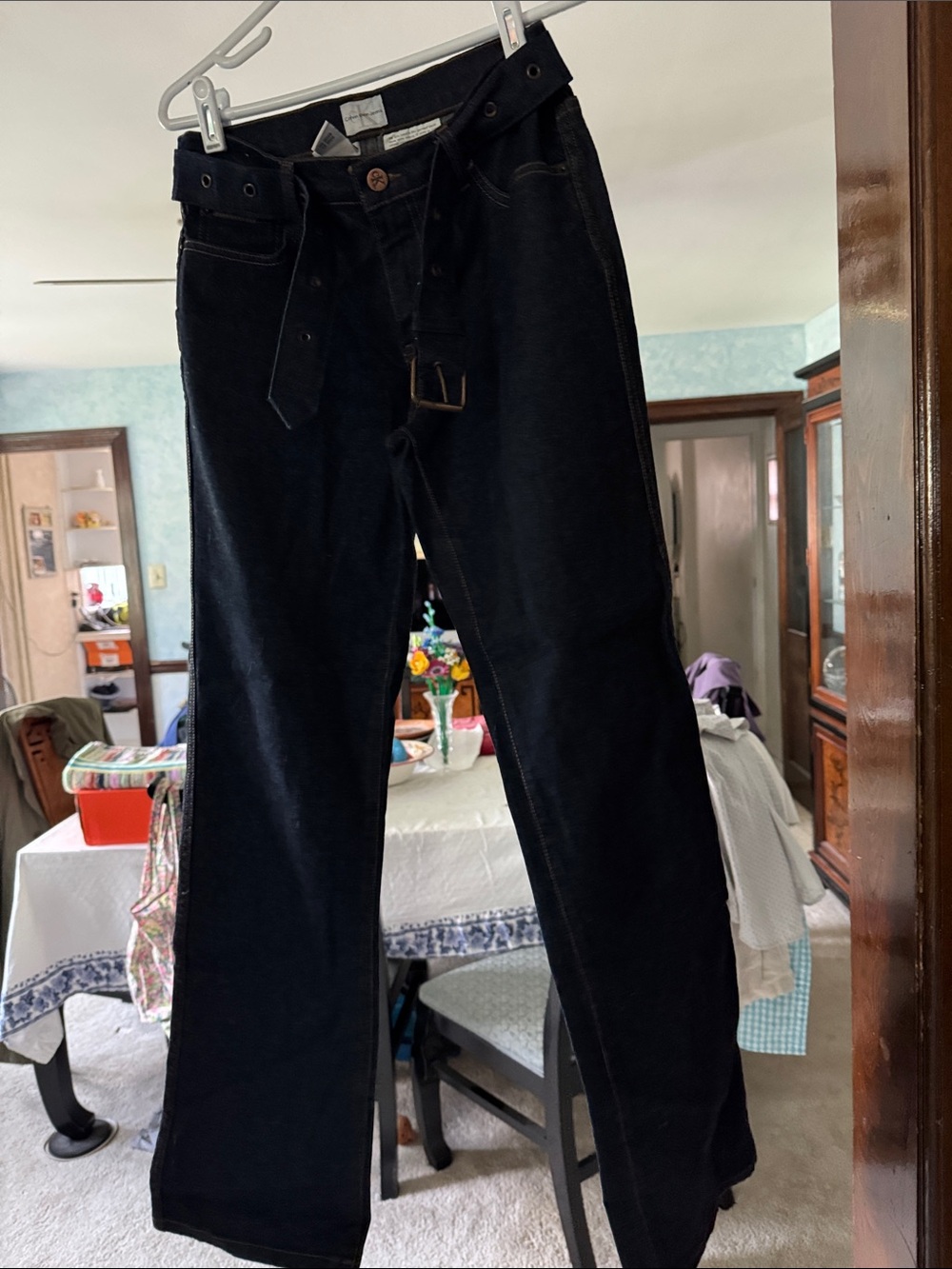 Calvin Klein Jeans Women's Black Bootcut Jeans with Belt